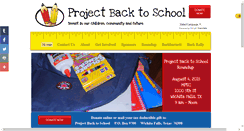 Desktop Screenshot of projectbacktoschool.org